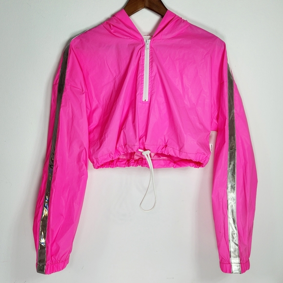 Nova Sport neon pink waterproof cropped track jacket size Large - Picture 13 of 13